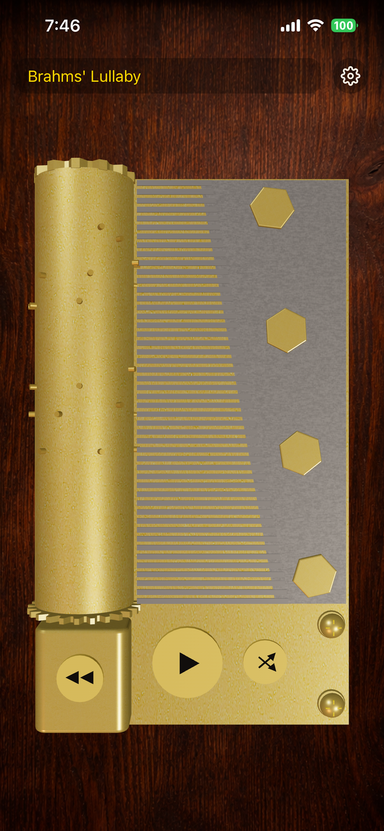 LullaBox — 3D music box with spinning cylinder and silver tines